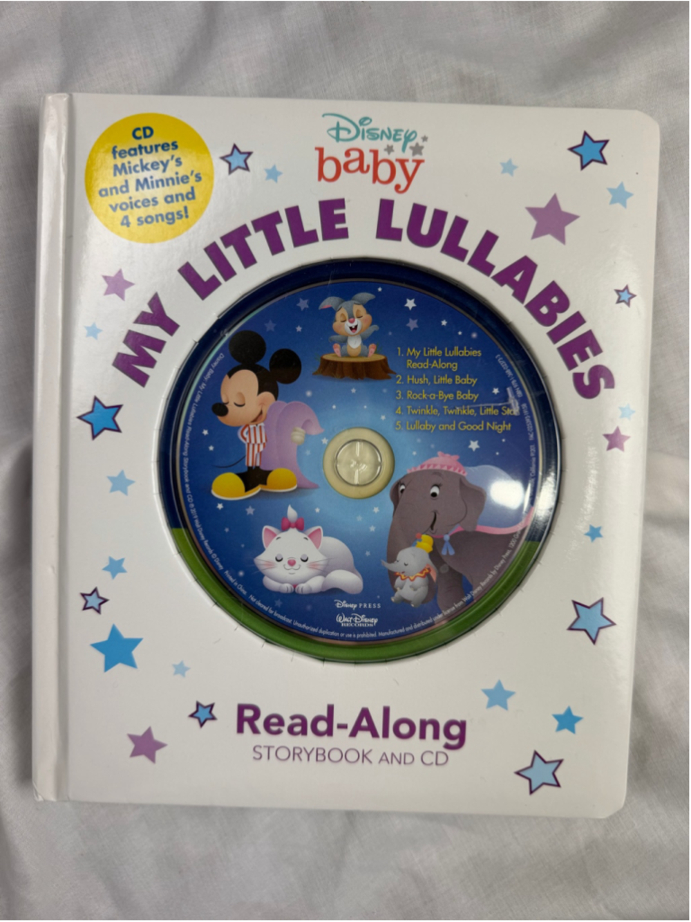 Disney Baby My Little Lullabies Read Along Storybook CD Mickey Mouse Nursery
